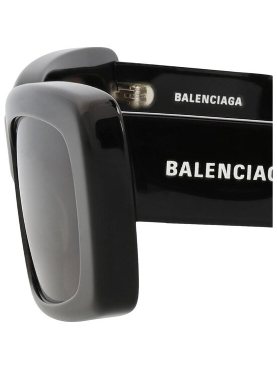 New Balenciaga Unisex Square/Rectangle Black Black Grey Fashion Designer Sunglas main image 4
